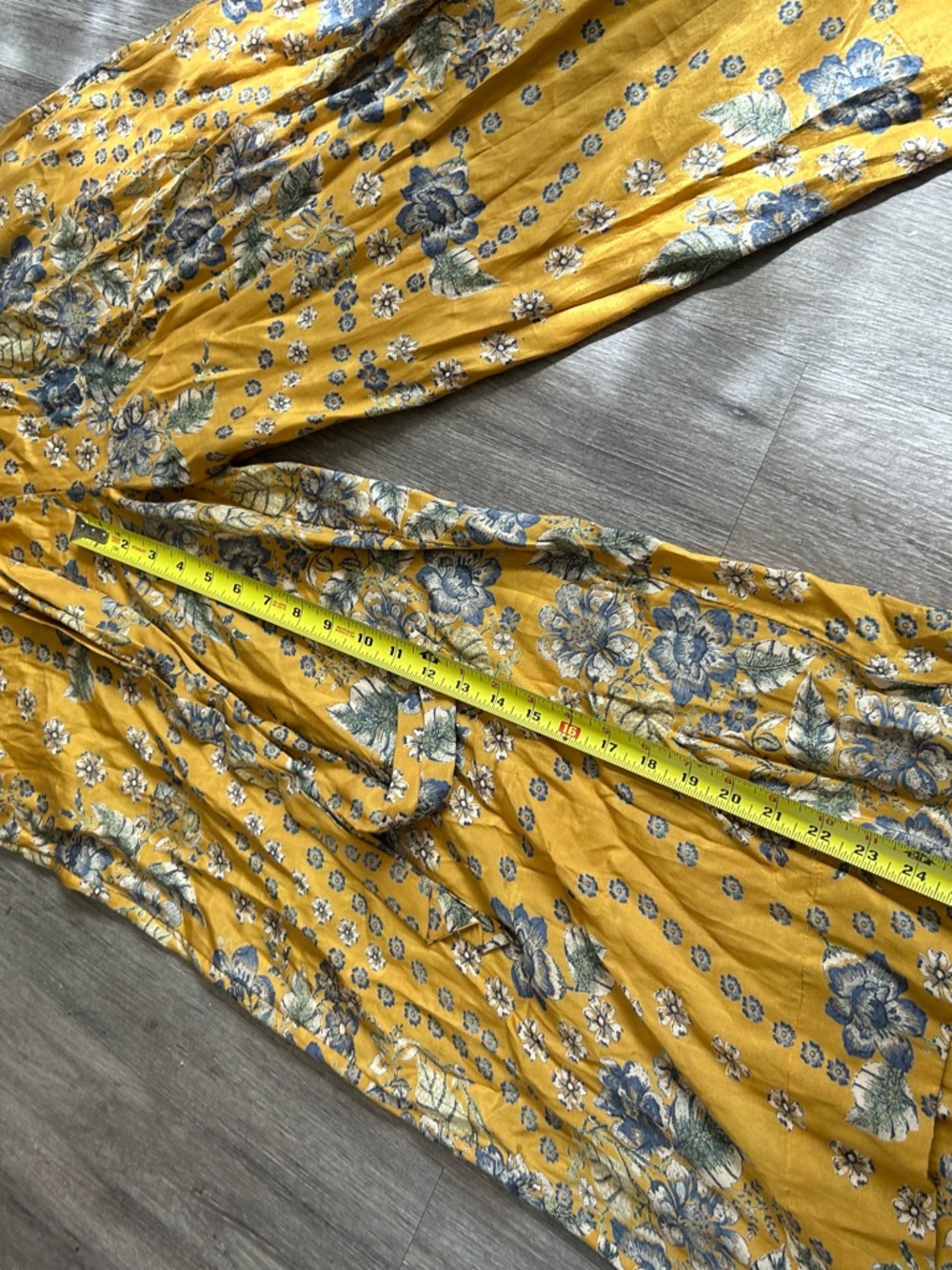 Free People Mustard Yellow Floral Wide-Leg Jumpsuit - Picture 7 of 10
